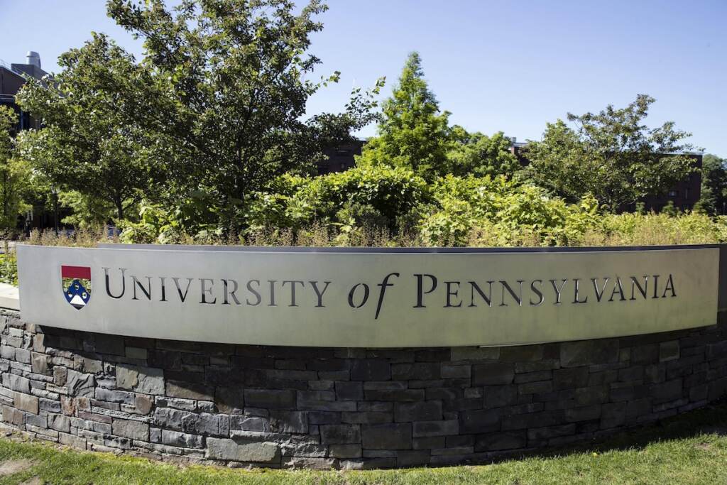 Virus Outbreak Colleges Signage for the University of Pennsylvania
