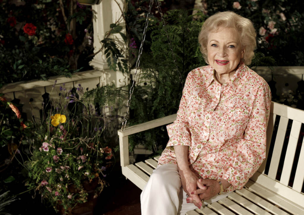 Actress Betty White poses for a portrait on the set of the television show 