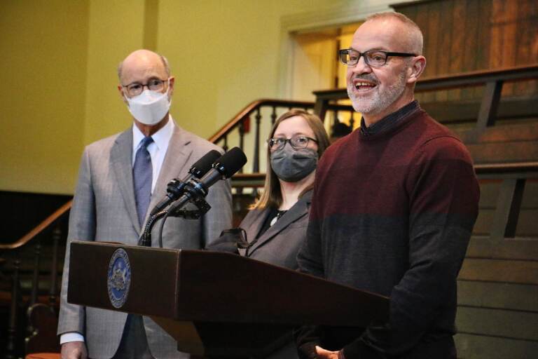Michael Riotto, who has received surprise, out-of-network medical bills during his treatment for blood cancer, applauds Pennsylvania’s implementation of the federal No Surprises Act. (Emma Lee/WHYY)