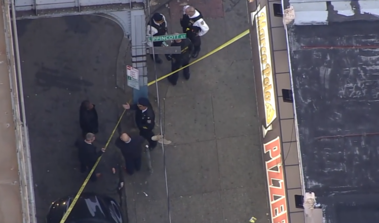 Two plainclothes SEPTA police officers responded to the scene and confronted a homicide suspect, police said. (6abc)