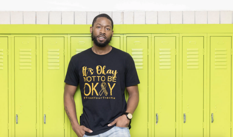Jon McKay at Vaux Big Picture High School in North Philadelphia. (Photo by Tezarah Wilkins)
