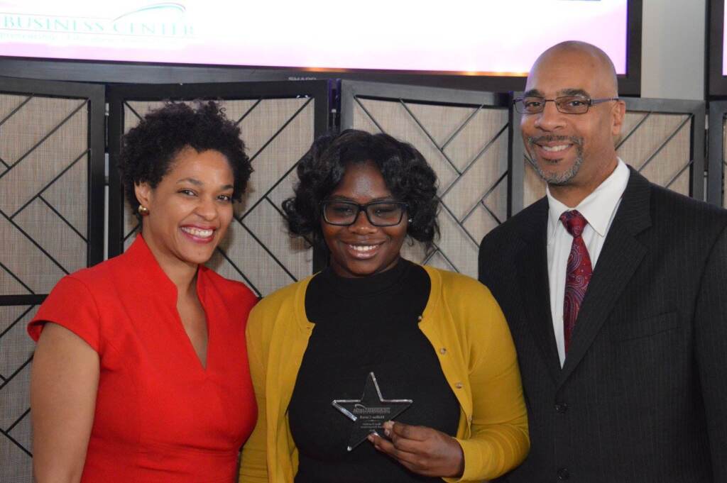 TheBizCenter1 Pam Rich-Wheeler (right) at an event for The Business Center. (Courtesy of the Business Center)