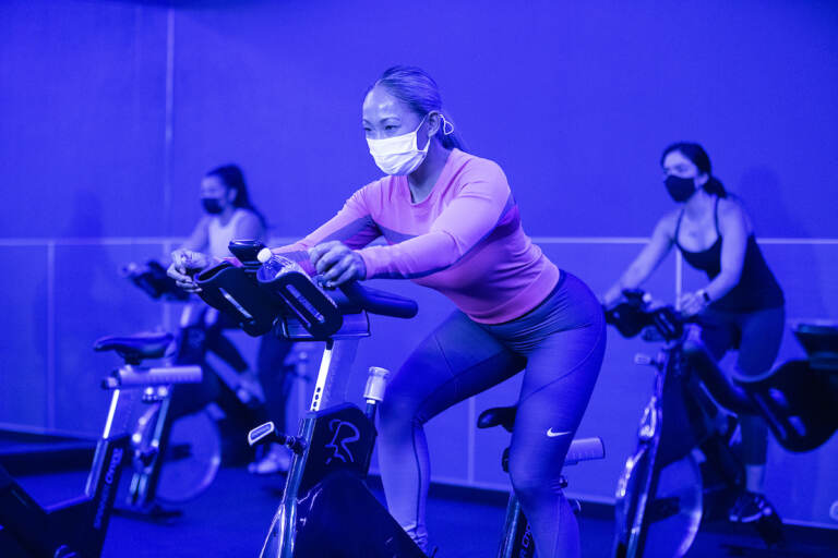 24 Hour Fitness Cycle Group Exercise Class. Exercising more is a common New Year's resolution. (24 Hour Fitness)