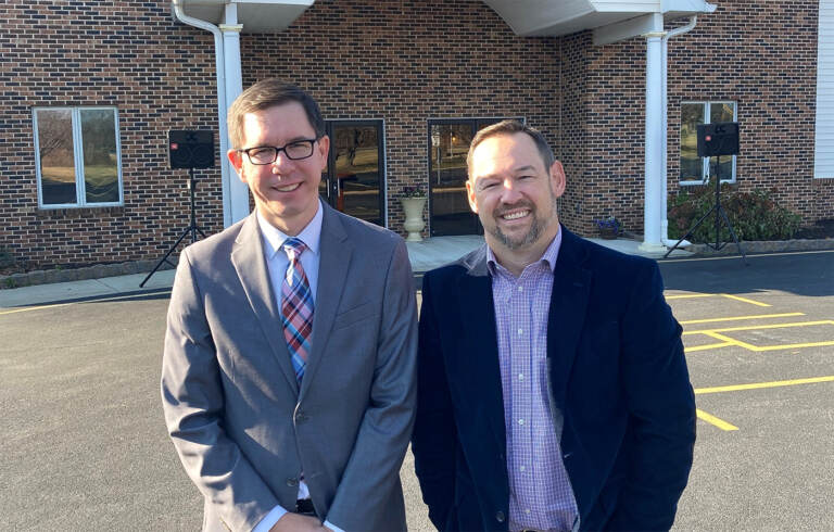 Pastors David Landow (left) and Alan Hines want an injunction to prevent the state from restricting churches in future emergencies. (The Neuberger Firm)