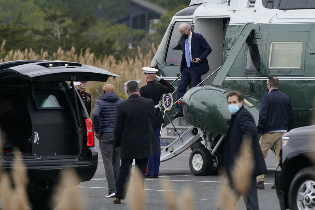 Joe Biden President Joe Biden steps off Marine One