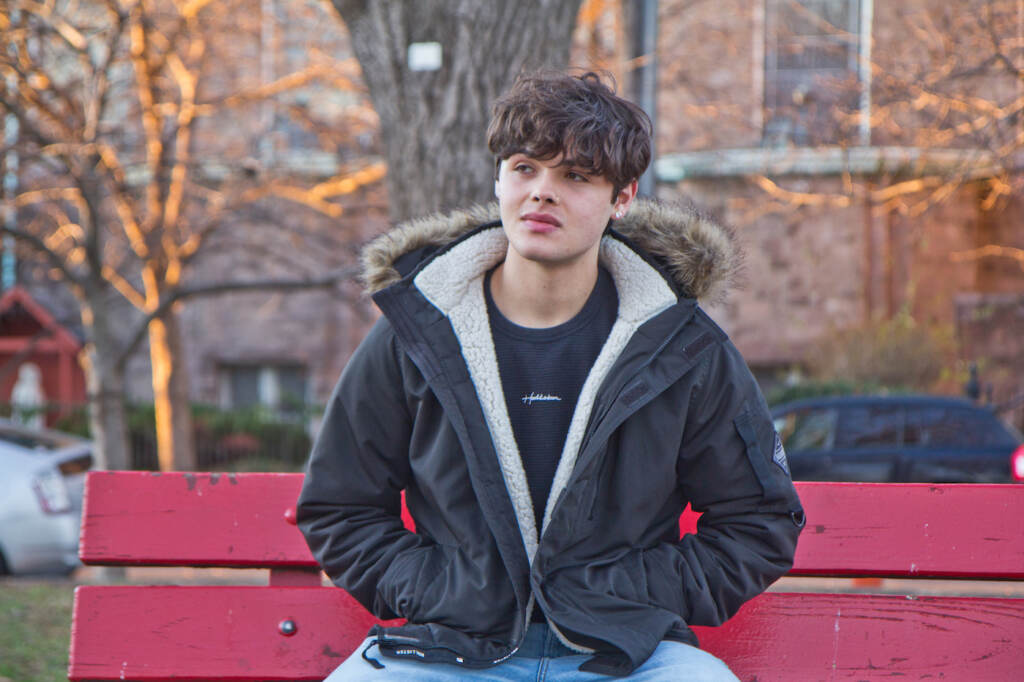 2021 12 20 k paynter nico montero portraits-4 16-year-old Nicolas Montero wrote an op-ed about getting vaccinated for his school’s newspaper. (Kimberly Paynter/WHYY)