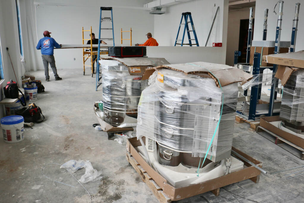 New kilns await installation on the third floor of the new Clay Studio in Kensington