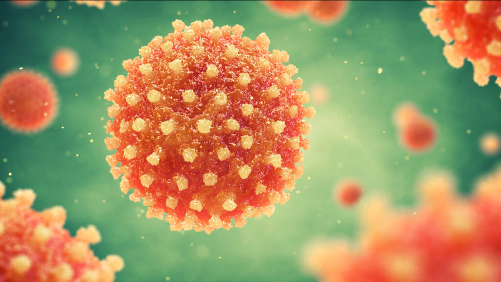 5244144_Hepatitis-A Closeup of Hepatitis A under a microscope