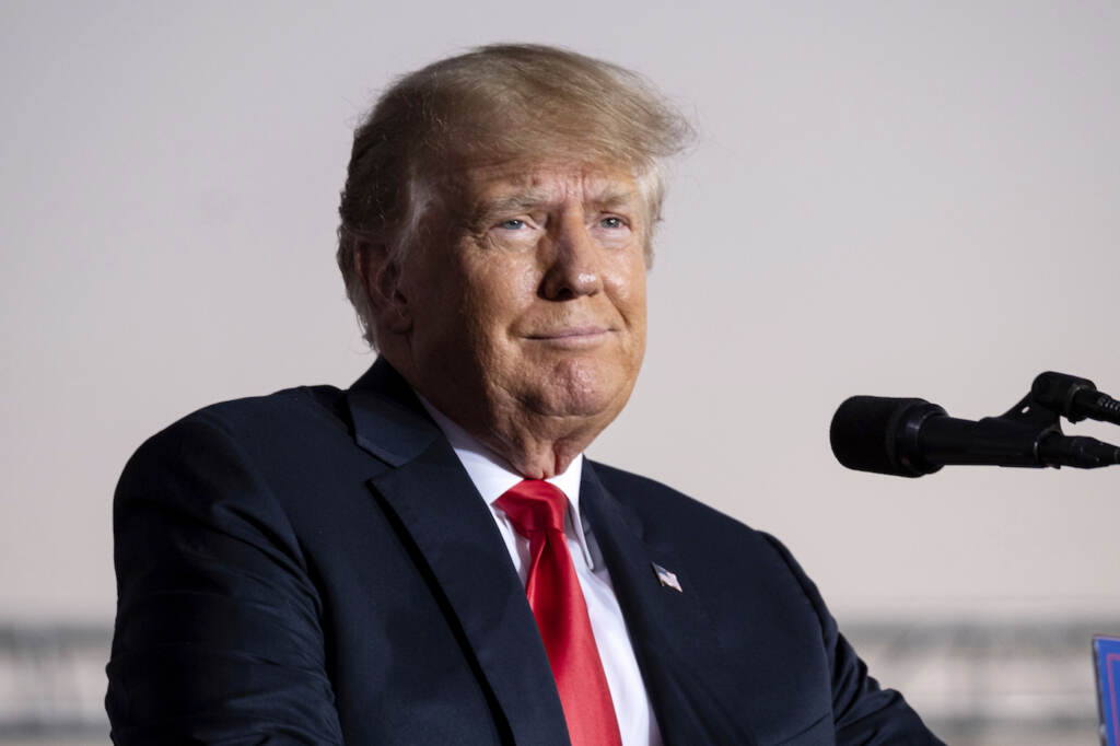 Trump Rally Former President Donald Trump speaks during his Save America rally