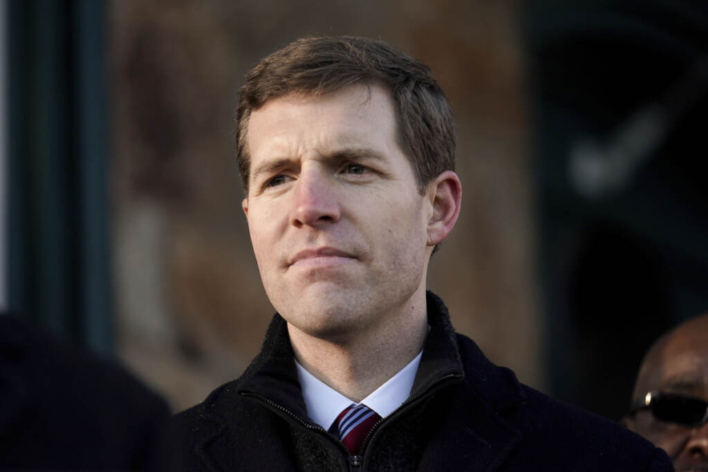 Election 2022 Senate Pennsylvania U.S. Senate candidate U.S. Rep. Conor Lamb, D-Pa., during a campaign event in Glenside, Pa., Thursday, Jan. 27, 2022. (AP Photo/Matt Rourke)