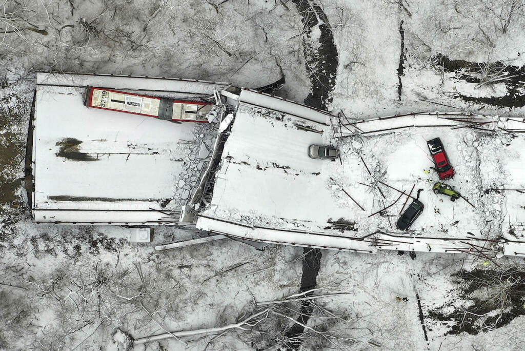 Bridge Collapse Pittsburgh This is the Fern Hollow Bridge in Pittsburgh that collapsed Friday morning Friday, Jan. 28, 2022