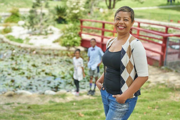 Writer and memoirist, Nefertiti Austin, pictured with her two children. (Photo courtesy of Nefertiti  Austin)