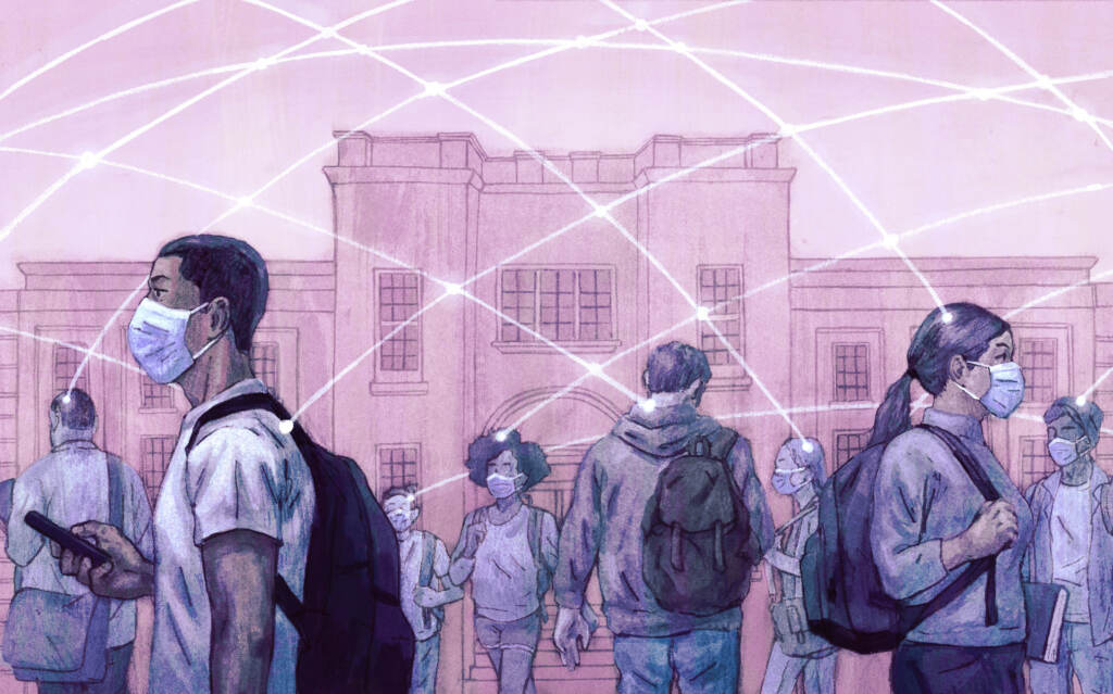 College students return to campus for the Spring semester. (Anke Gladnick for NPR)