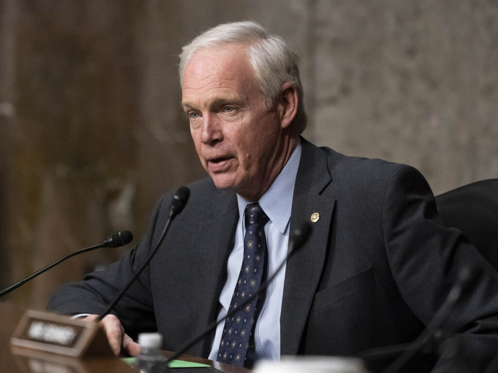 Sen. Ron Johnson of Wisconsin has made a decision about his political future in the Senate. Sen. Ron Johnson, R-Wis., speaks during a hearing of the Senate Foreign Relations to examine U.S.-Russia policy with testimony from Victoria Nuland, Under Secretary of State for Political Affairs, on Capitol Hill, Tuesday, Dec. 7, 2021, in Washington. (AP Photo/Alex Brandon, Pool)