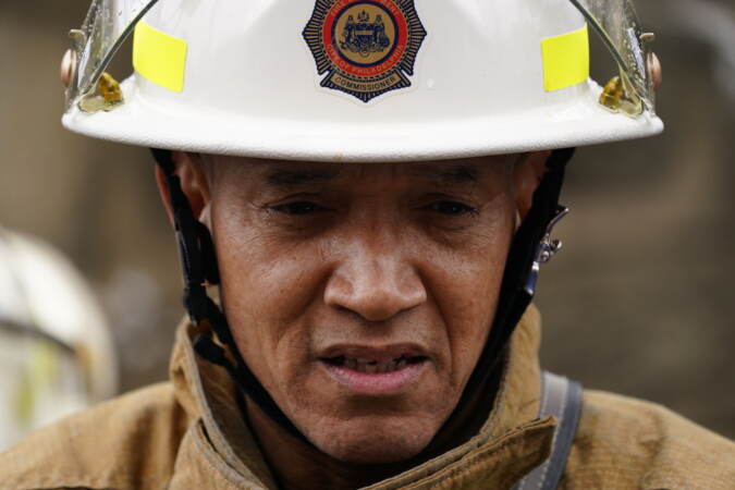 A closeup of Deputy Fire Commissioner Craig Murphy