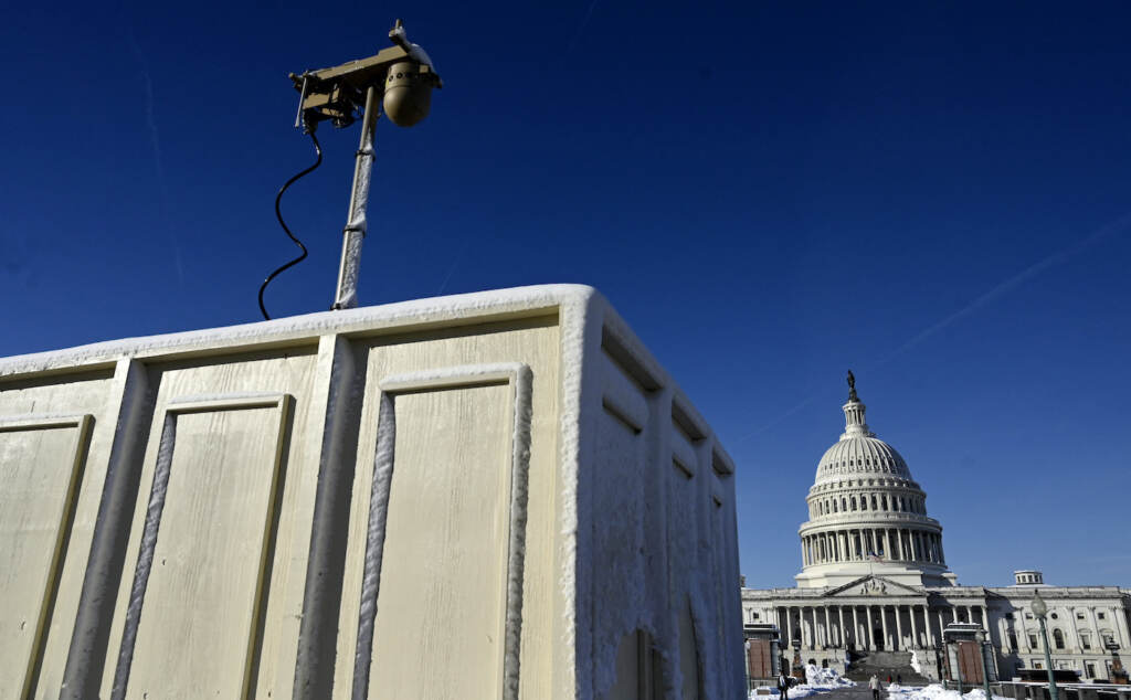 US-POLITICS-CAPITOL-SECURITY Newly installed surveillance cameras are positioned near the U.S. Capitol