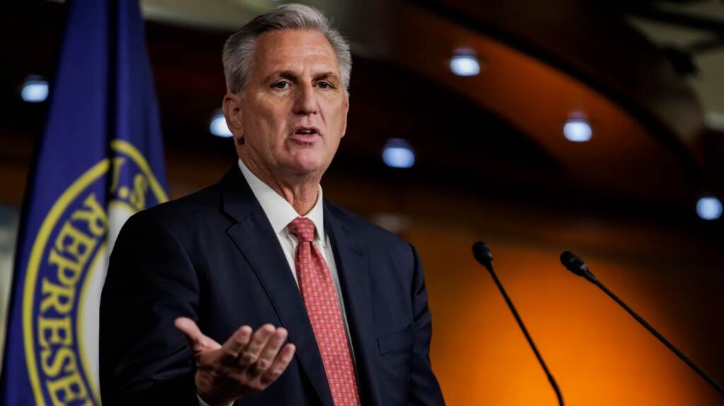 The Jan. 6 select committee has requested testimony from House Minority Leader Kevin McCarthy, R-Calif. House Minority Leader Kevin McCarthy (R-CA) speaks during his weekly press conference at the U.S. Capitol on December 3, 2021 in Washington, DC. (Photo by Samuel Corum/Getty Images)