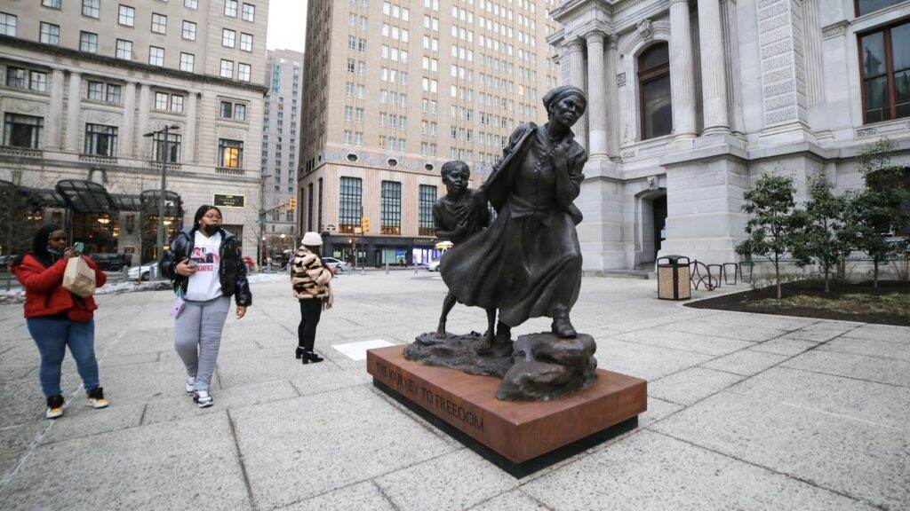 The Harriet Tubman Statue on display at Philadelphia City Hall. (Photo: Conrad Benner/Streets Dept)