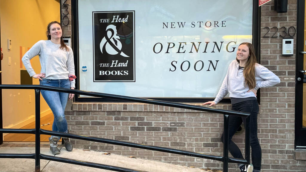 Gallant Moore and Claire Moncla outside The Head and The Hand's new location