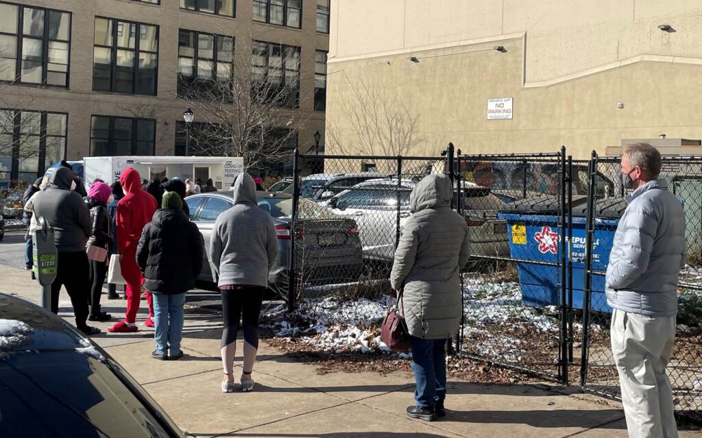 line Long lines for testing are becoming the norm in Delaware, like this site that is open Tuesdays at Sixth and King streets in Wilmington