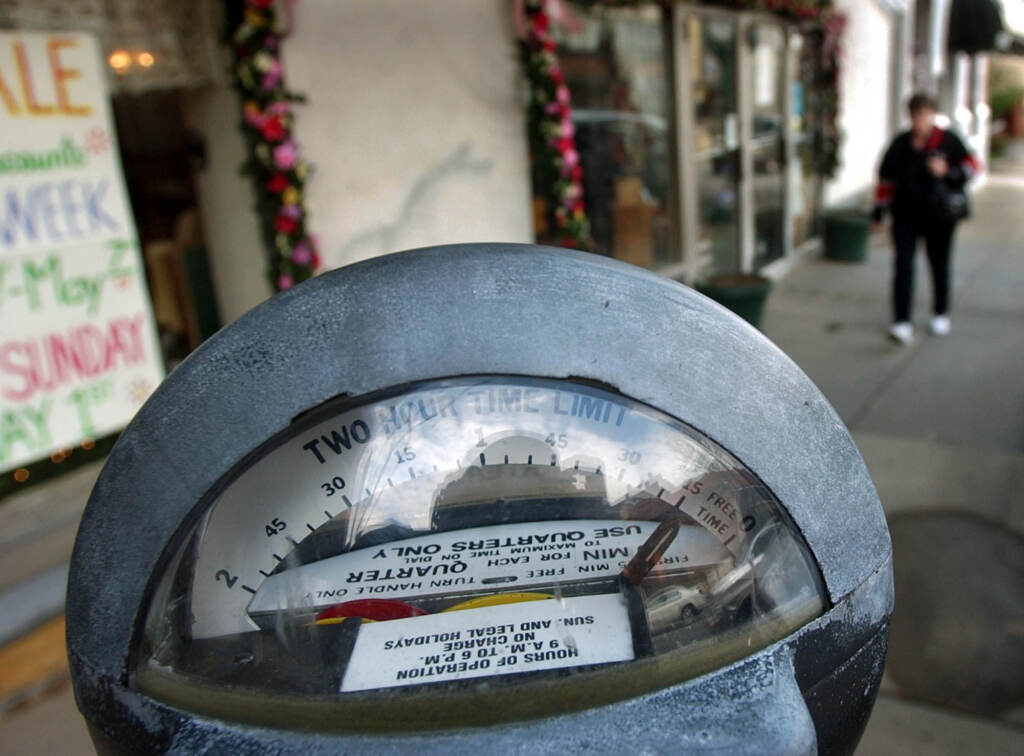 BUTLER METER A closeup of a parking meter