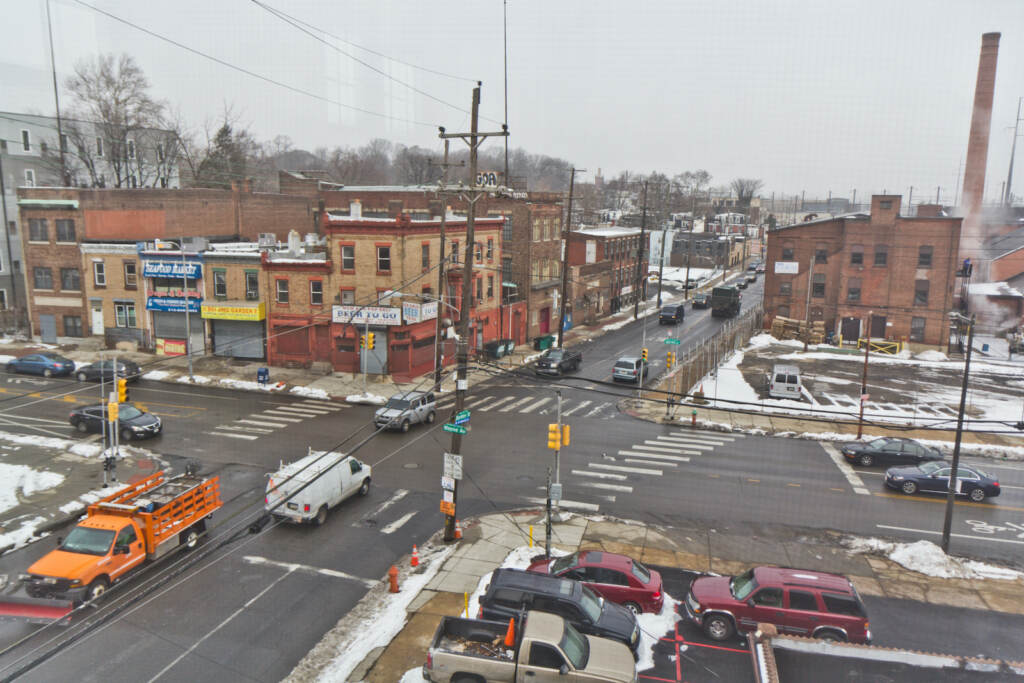An aerial view of Wayne Junction in Germantown