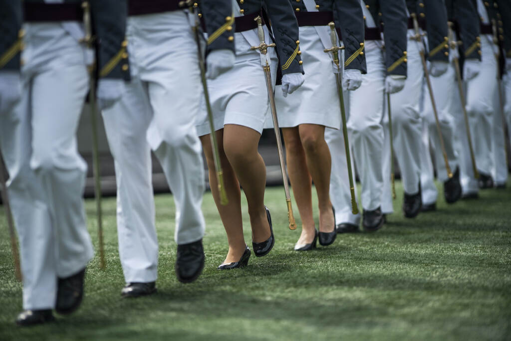 Military Academies Sexual Assault File photo: United States Military Academy graduating cadets march to their graduation ceremony of the U.S. Military Academy class 2021 at Michie Stadium on May 22, 2021, in West Point, N.Y. U.S. officials say reported sexual assaults at the U.S. military academies increased sharply during the 2020-2021 school year, as students returned to in-person classes amid the ongoing pandemic. The increase continues what officials believe is an upward trend at the academies, despite an influx of new sexual assault prevention and treatment programs