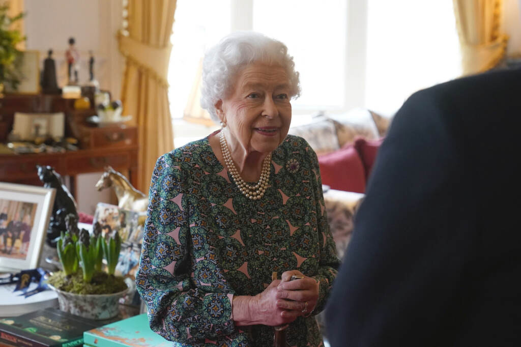 Queen Elizabeth II speaks at Windsor Castle