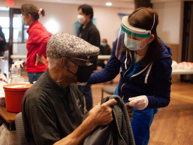 A community vaccine clinic. (Courtesy of Penn Asian Senior Services)