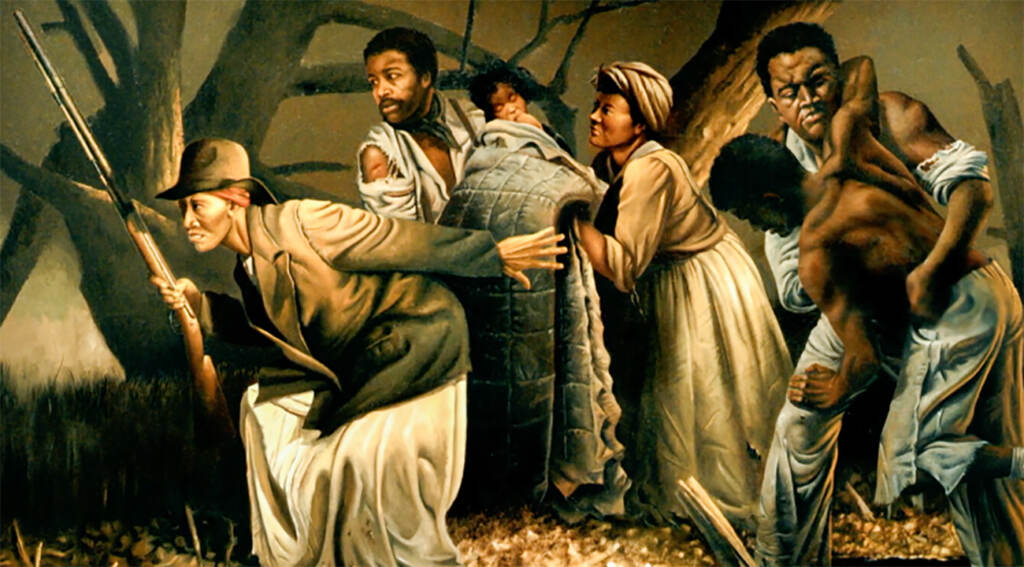 M&M-Kennett-2 A painting depicting Harriet Tubman helping slaves en route to freedom
