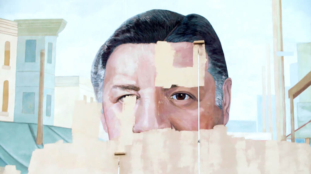 M&M-Rizzo-3 The Frank Rizzo mural partially covered with beige and white paint