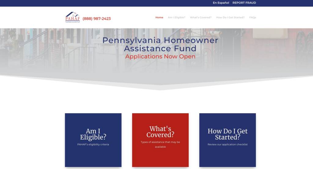 Screen Shot 2022-02-02 at 8.47.17 PM A screen capture of the webpage for the Pennsylvania Homeowner Assistance Fund. (PAHAF)