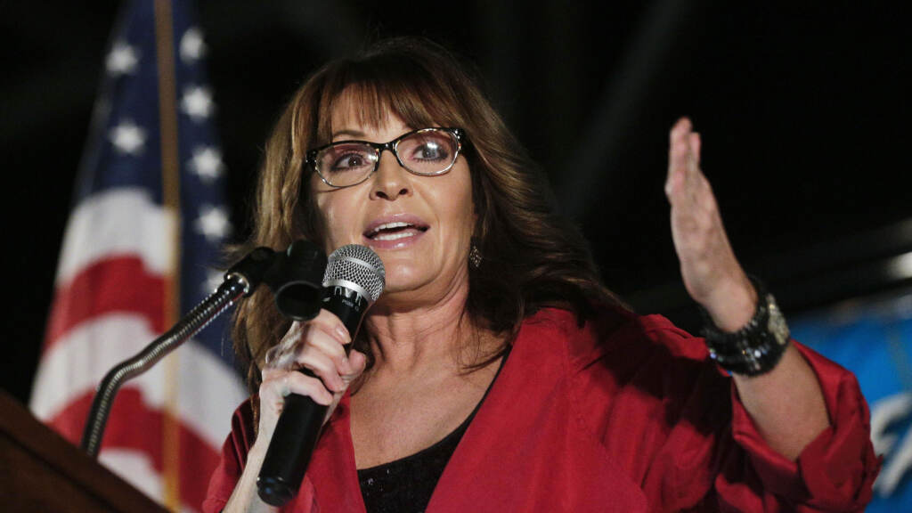 Former vice presidential candidate Sarah Palin at a rally in 2017. Former vice presidential candidate Sarah Palin at a rally in 2017. (Brynn Anderson/AP)