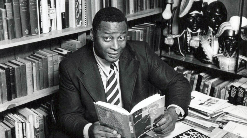 Charles L. Blockson in his home office in 1971