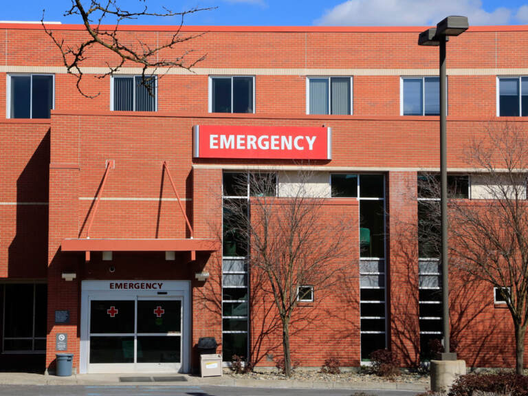 A hospital emergency room entrance