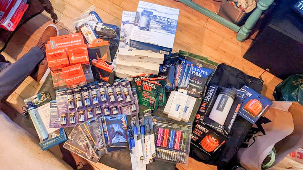 supplies-ukraine-01 Some of the supplies Oleg Bogdanovych has gathered for his trip. (INSTAGRAM / @OLEGDANCEPARTY)