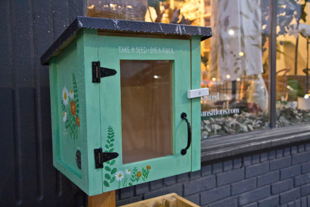 A free seed box outside Modest Transitions