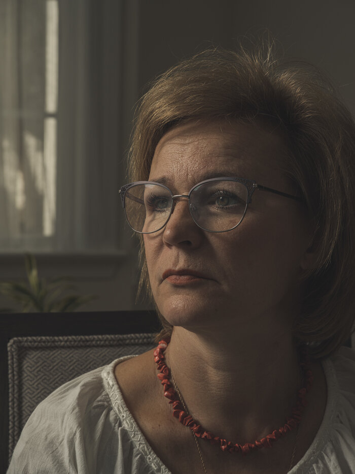 A closeup of Ianina Piontkovska