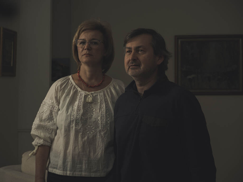 Ukraine Family Ianina and Sergiy Piontkovskyi at their home