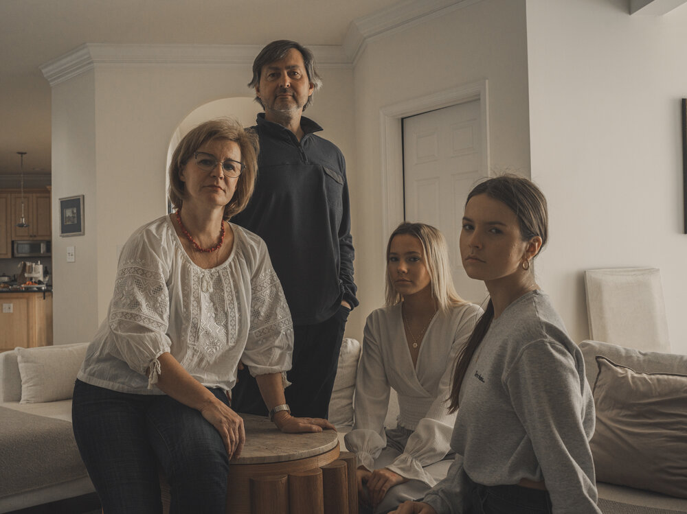 Ianina, Sergiy, and daughters Sonia and Mariana Piontkovsky