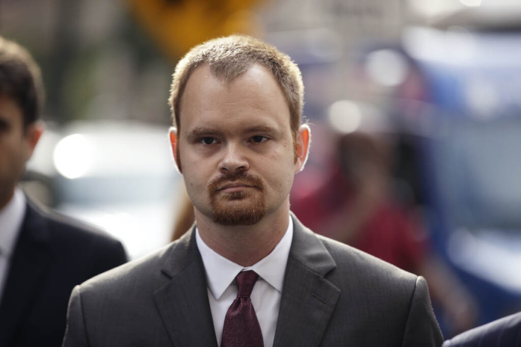 Amtrak Crash Philadelphia File photo: Brandon Bostian, the former Amtrak engineer involved in a 2015 derailment in Philadelphia that killed eight people and injured more than 200. (AP Photo/Matt Rourke)