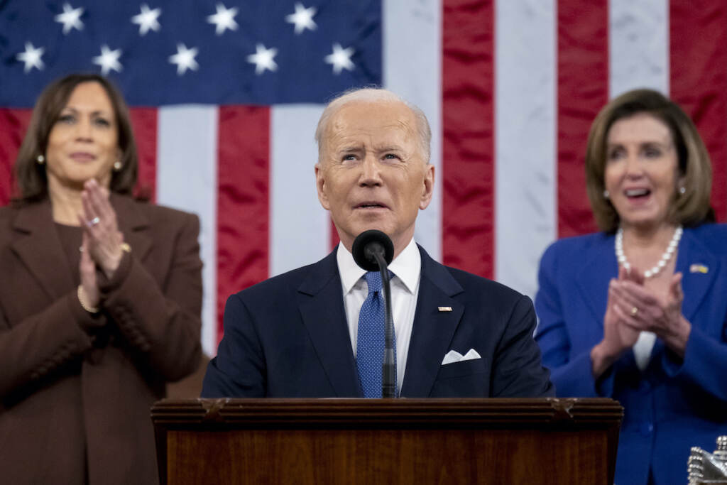 State of the Union U.S. President Joe Biden delivers the State of the Union address to a joint session of Congress at the U.S. Capitol in Washington, DC, on March 1, 2022