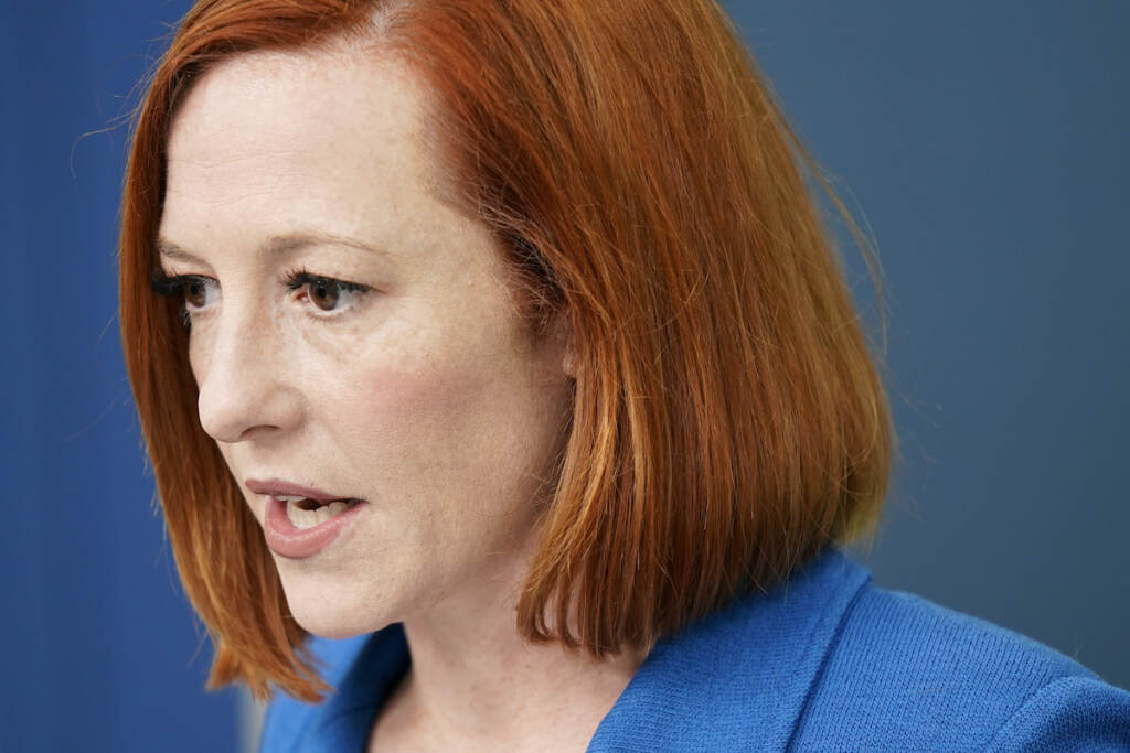 Jen Psaki White House press secretary Jen Psaki speaks during a press briefing at the White House, Friday, March 18, 2022, in Washington. (AP Photo/Patrick Semansky)