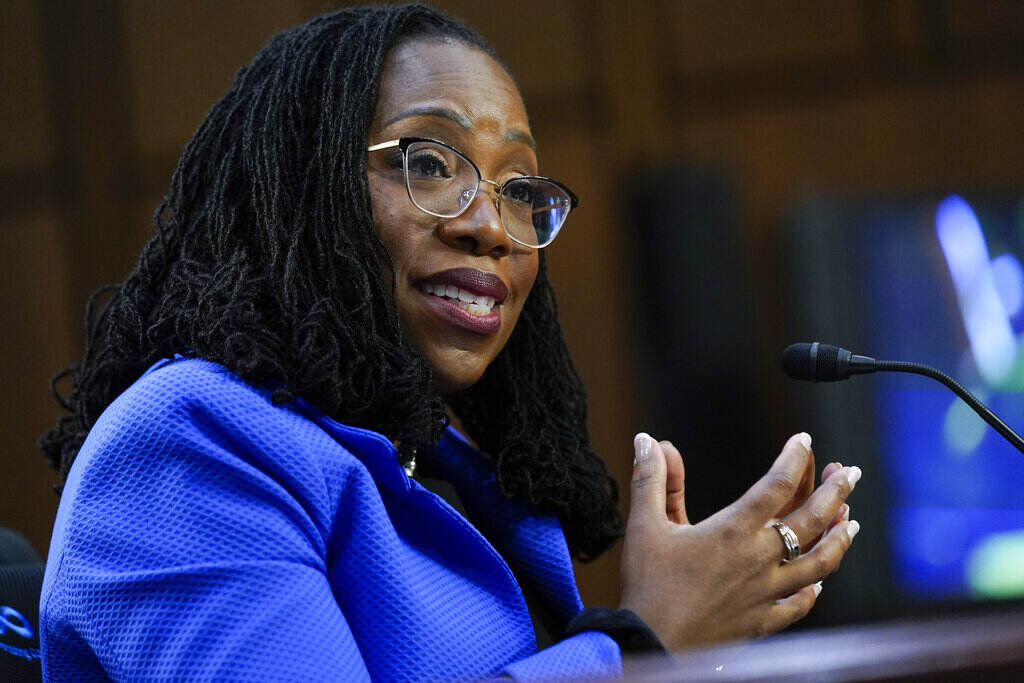 Supreme Court Nomination Supreme Court nominee Ketanji Brown Jackson testifies during her Senate Judiciary Committee confirmation hearing