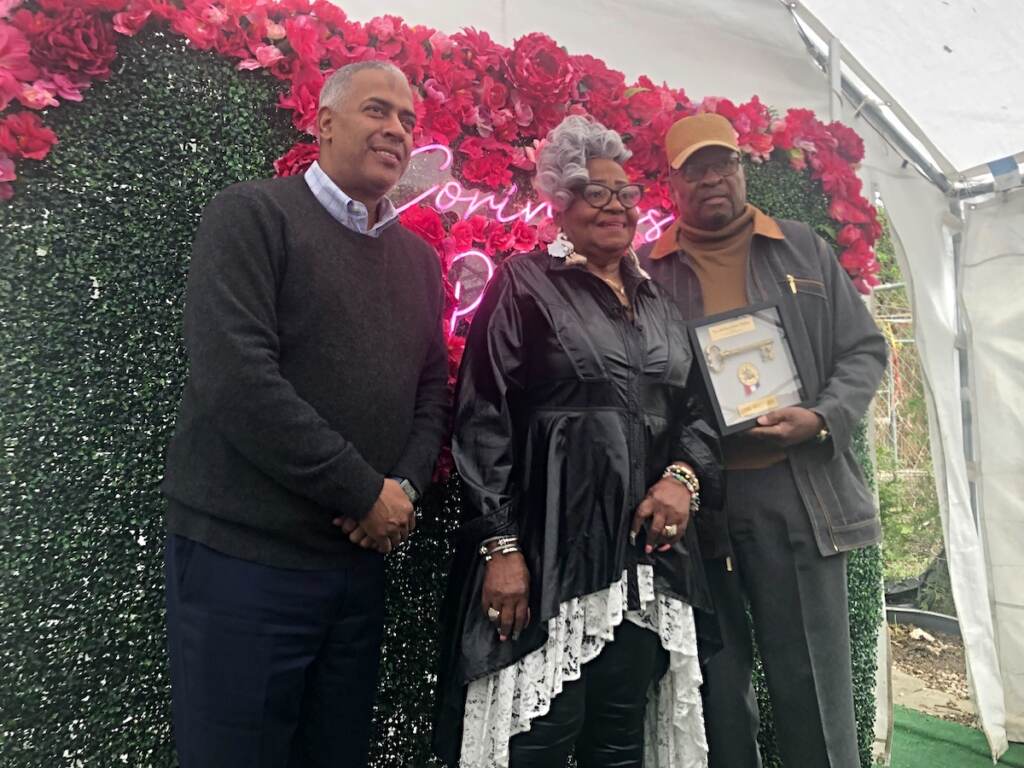 Corrines place key to Camden City Corinne's Place, a mainstay of Camden's Haddon Ave. for decades, recently won an award from the James Beard Foundation. (Sophia Schmidt/WHYY)