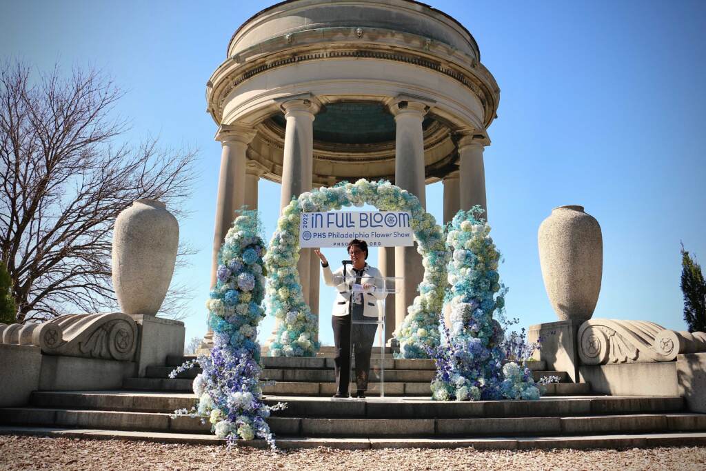 Image from iOS Philadelphia Parks Commissioner Kathryn Ott Lovell welcomes the Philadelphia Flower Show to FDR Park for a second year.