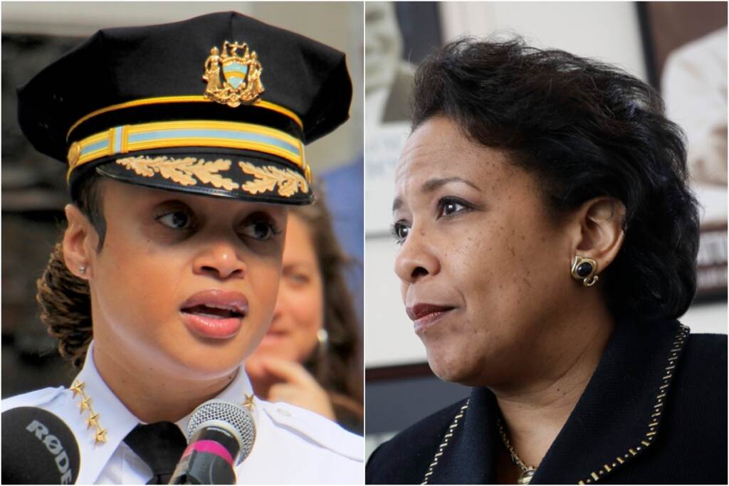Outlaw-Lynch 2-box Philadelphia Police Commissioner Danielle Outlaw and former U.S. Attorney General Loretta Lynch