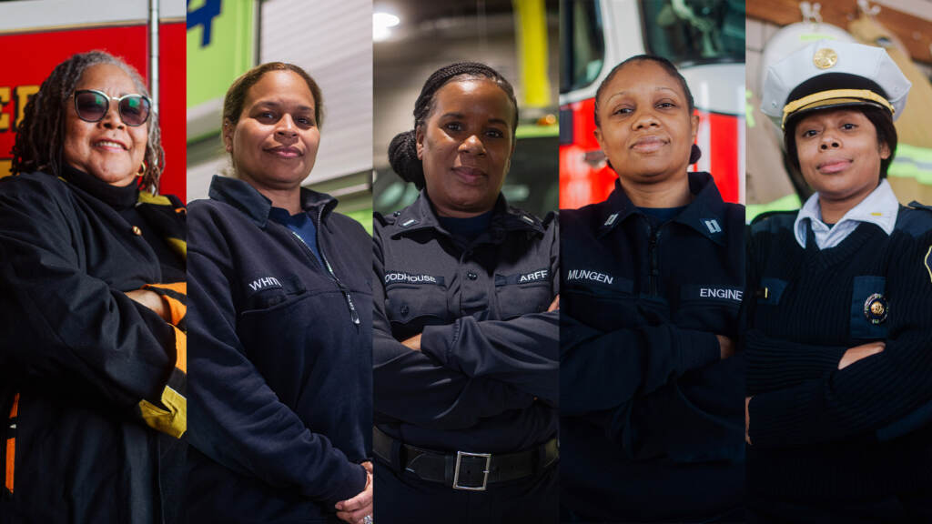 blackwomen-firefighters-group Philadelphia Fire Department officers and firefighters (Billy Penn)