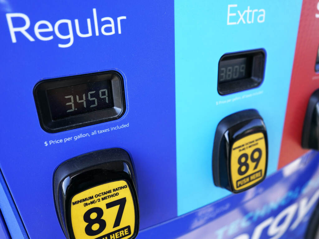 Off The Charts-Energy Sector Gas prices are seen at a Mobil gas station