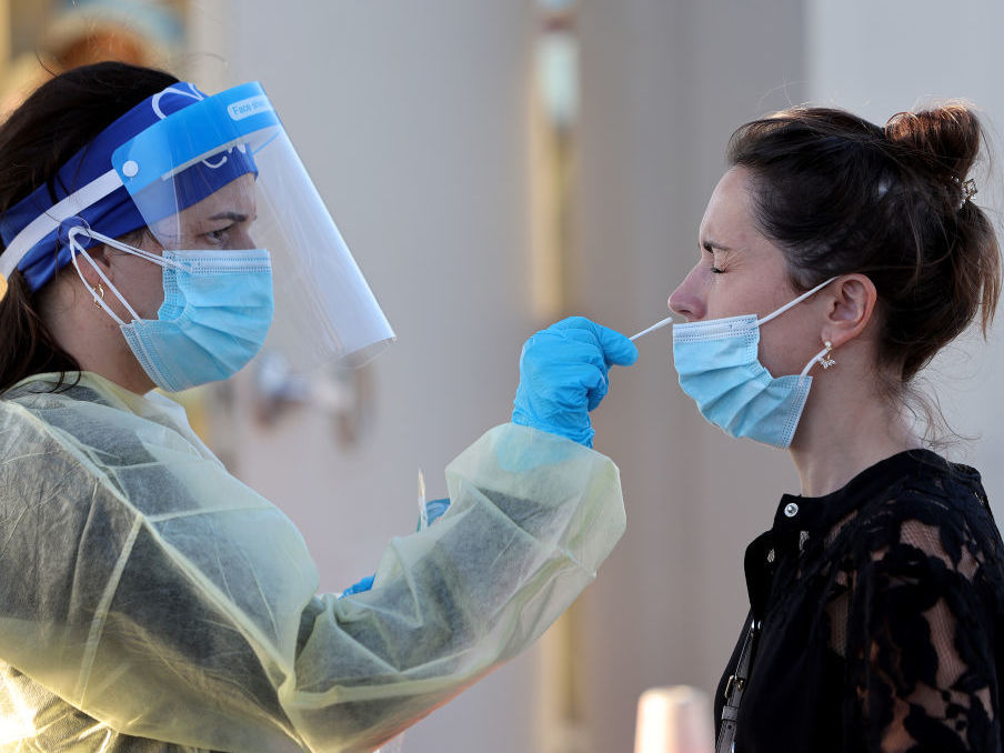 The U.S. omicron outbreak has dramatically slowed, cutting wait times for tests. But health officials worry a new uptick in cases fueled by the BA.2 variant could be on the way. The U.S. omicron outbreak has dramatically slowed, cutting wait times for tests. But health officials worry a new uptick in cases fueled by the BA.2 variant could be on the way. (Photo by Joe Raedle/Getty Images)